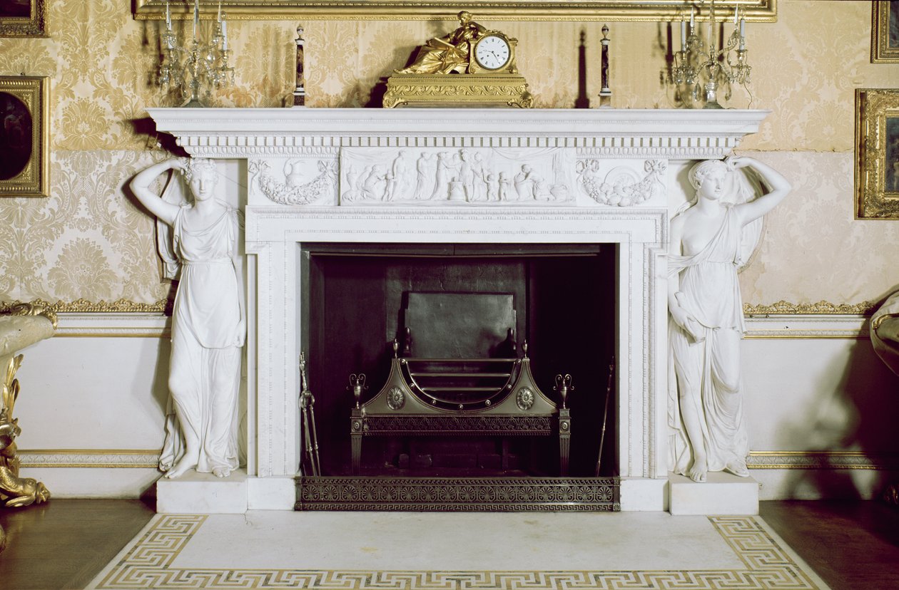 Il camino nel salone di rappresentanza da Robert Adam