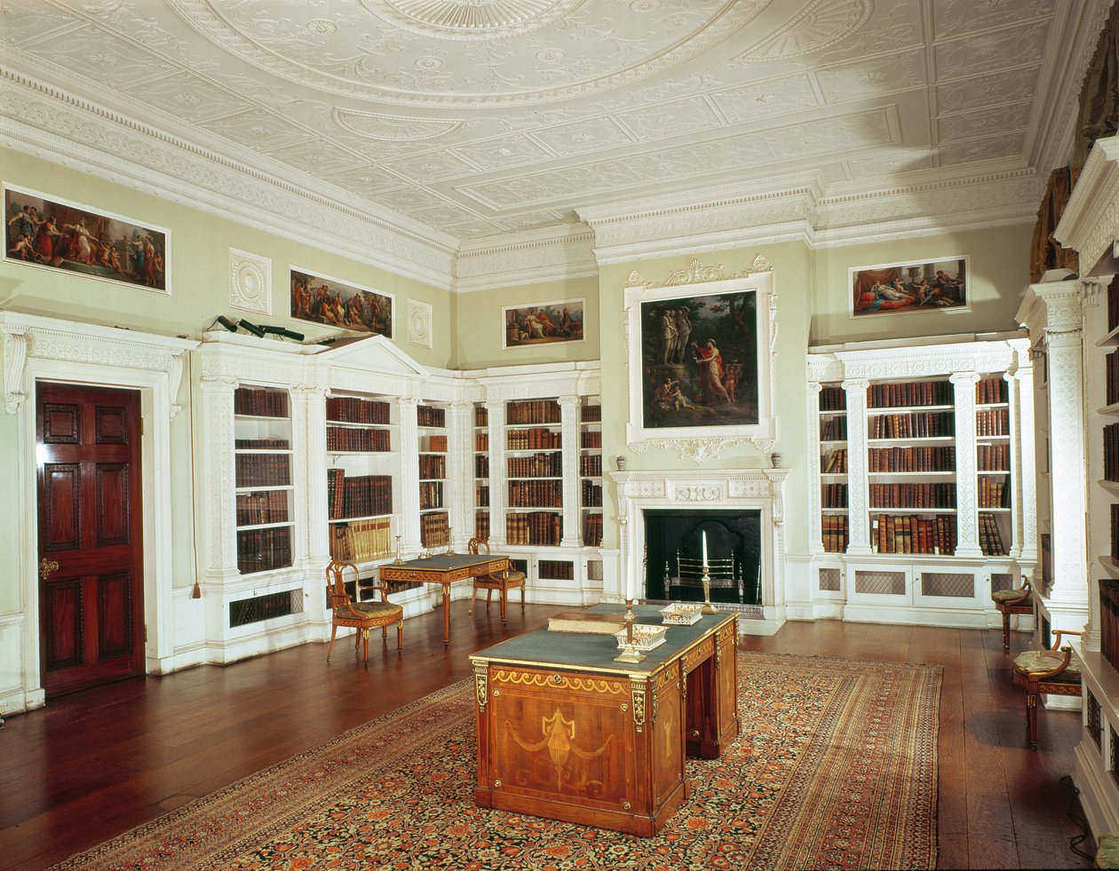 Vista della biblioteca da Robert Adam