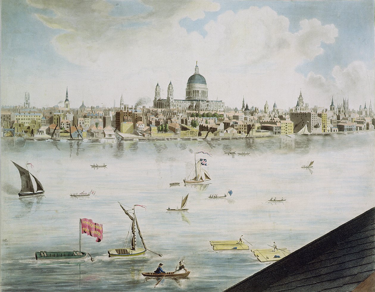 Veduta panoramica di Londra, 1792-93 da Robert Barker