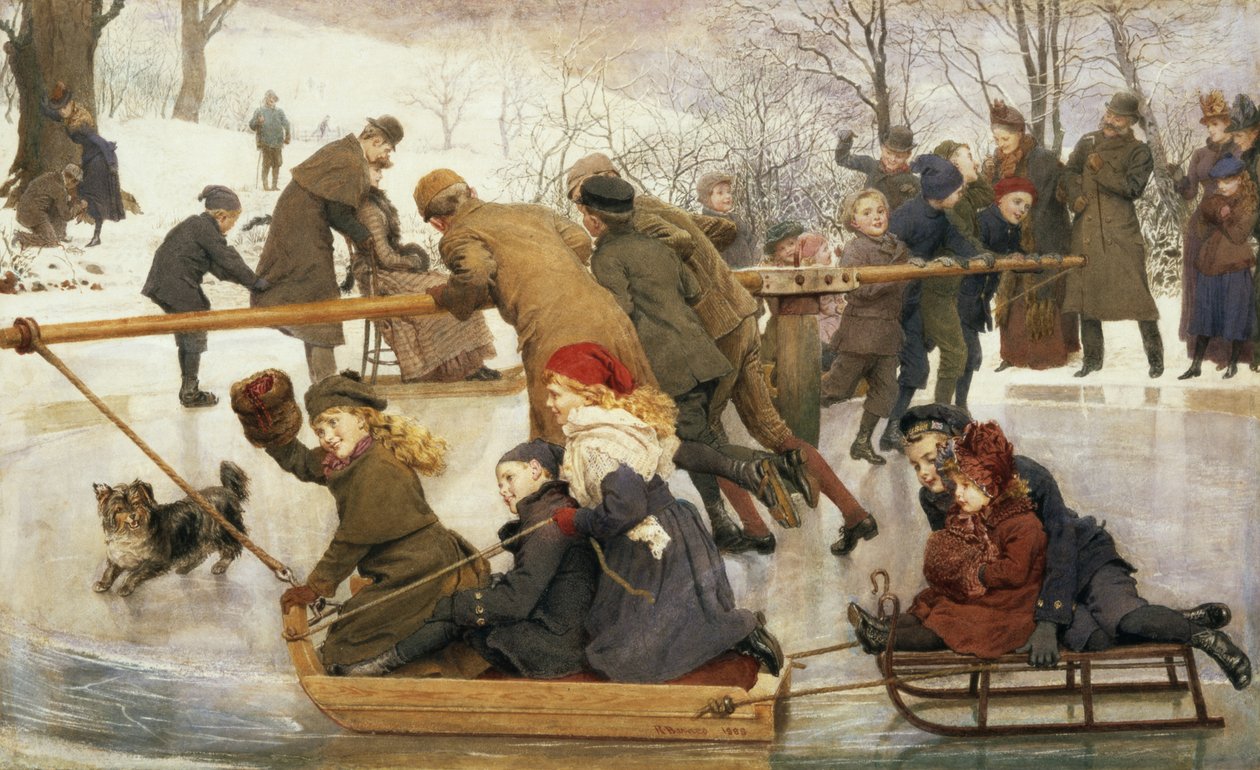 Giostra sul Ghiaccio, 1888 da Robert Barnes
