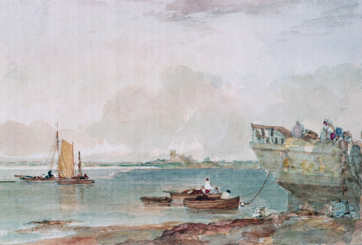 Marina con Barche, XIX secolo da Robert Brandard