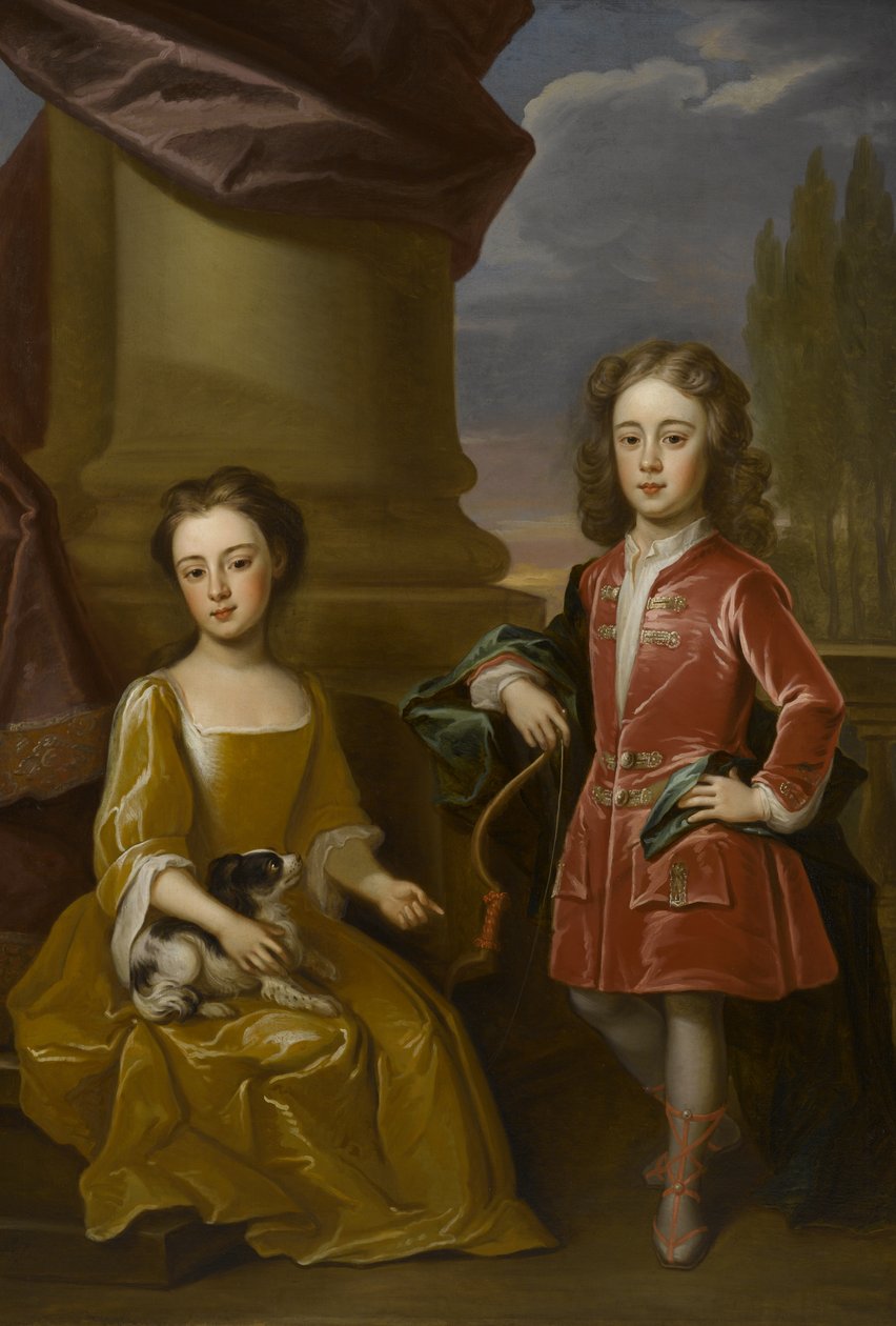 Doppio ritratto di Dudley North e sua sorella, Anne, 1714 da Robert Byng or Bing