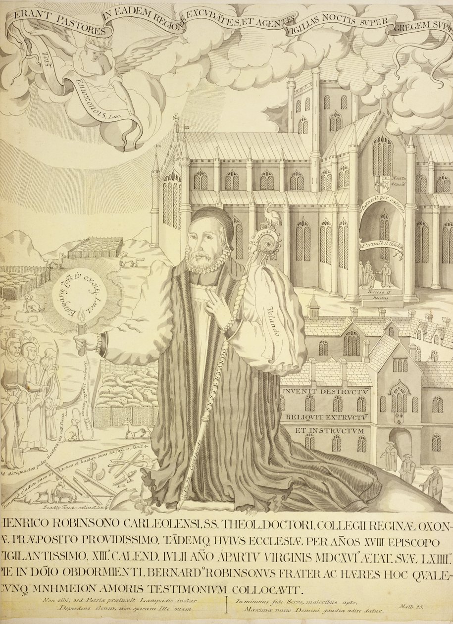 Ms. New Coll 380, f5r. Le antichità della Cattedrale di Santa Maria, Carlisle, disegnate da Robert Carlile, 1795 da Robert Carlile
