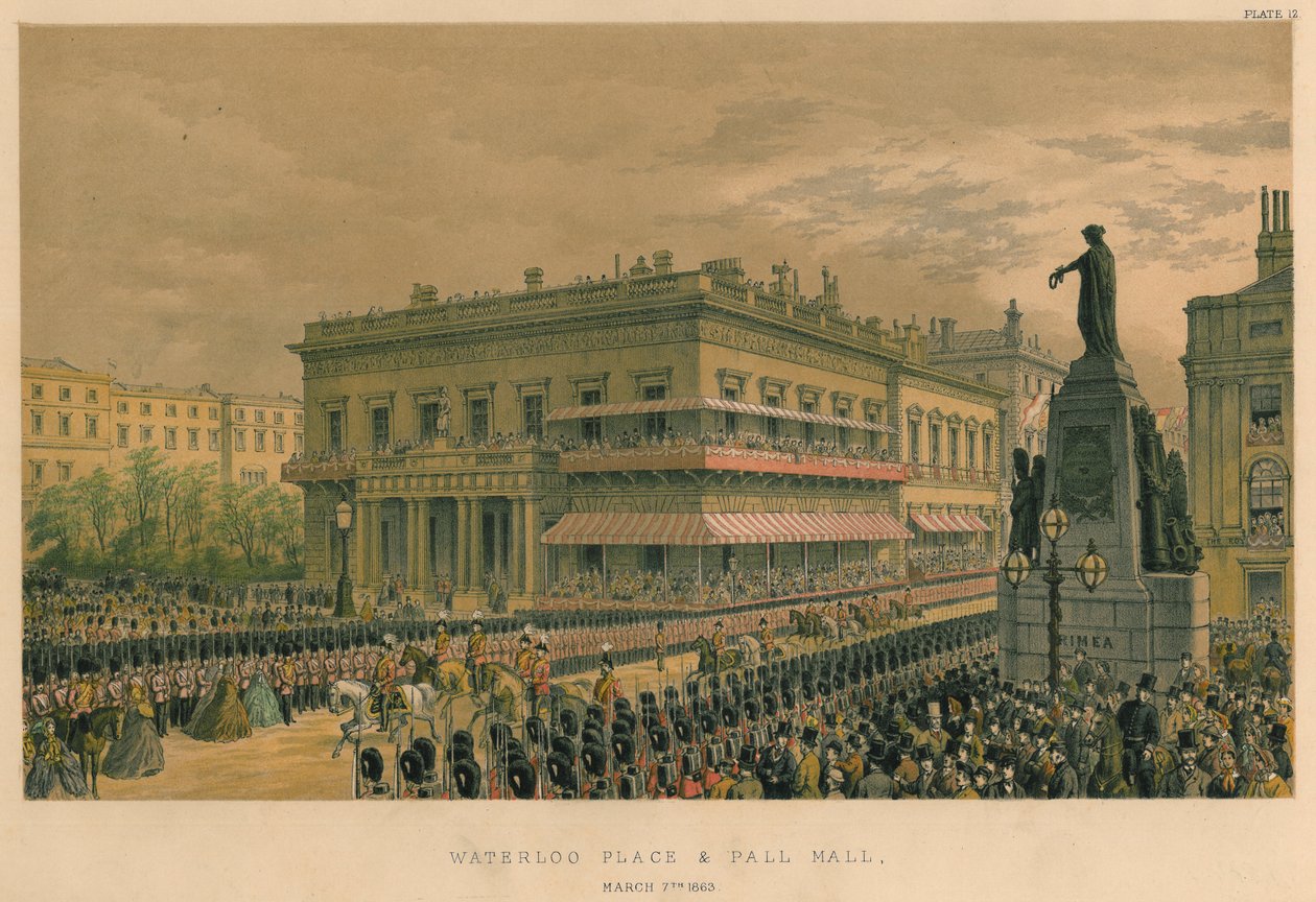Waterloo Place e Pall Mall, 7 marzo 1863 da Robert Charles Dudley