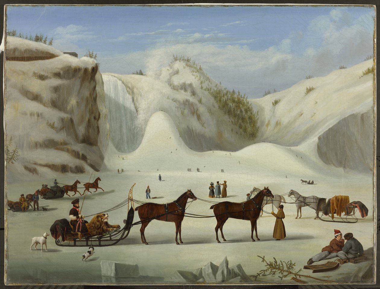 Il cono di ghiaccio, cascate di Montmorency, Québec da Robert Clow Todd