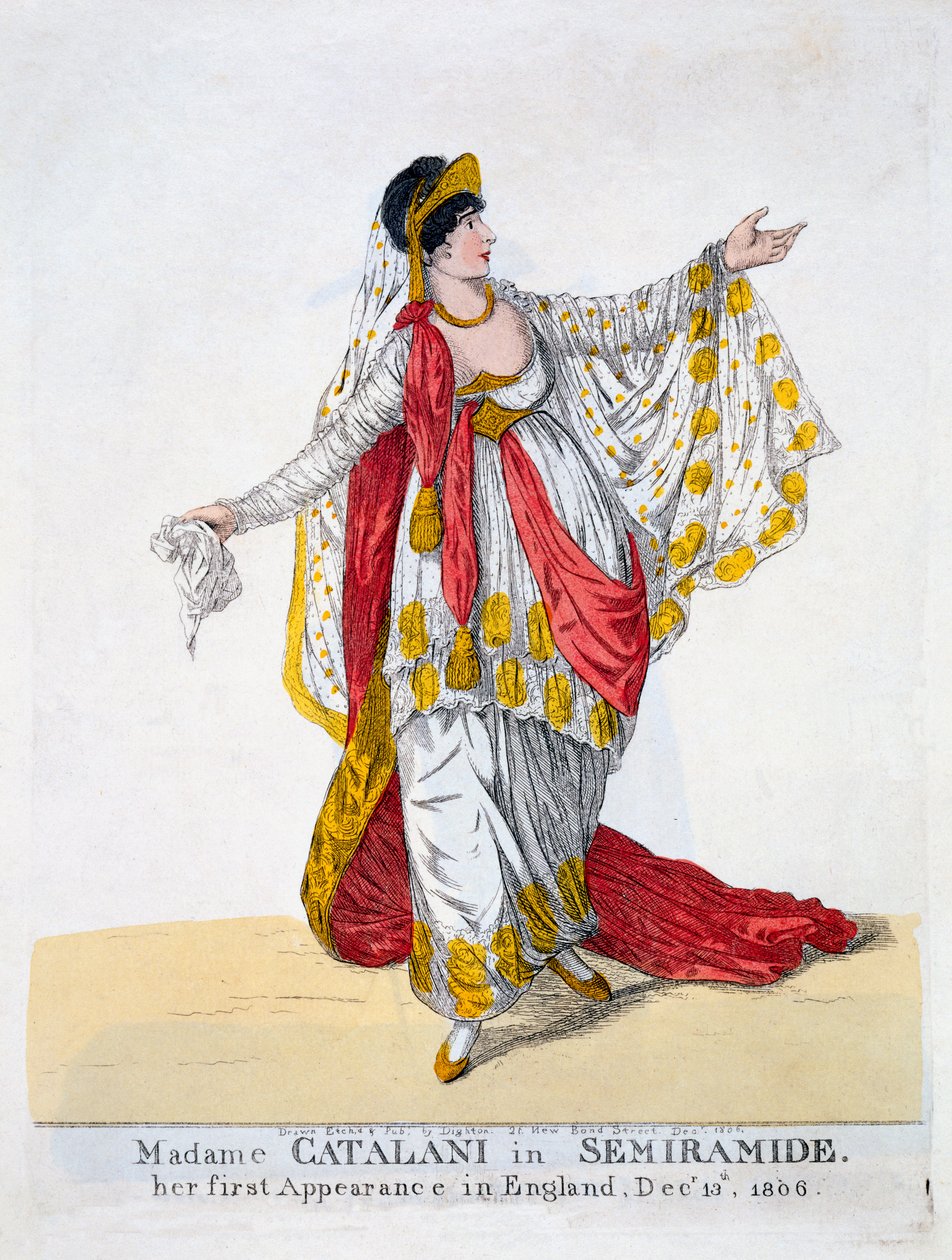 Madame Catalani nel ruolo di Semiramide, 1806 da Robert Dighton
