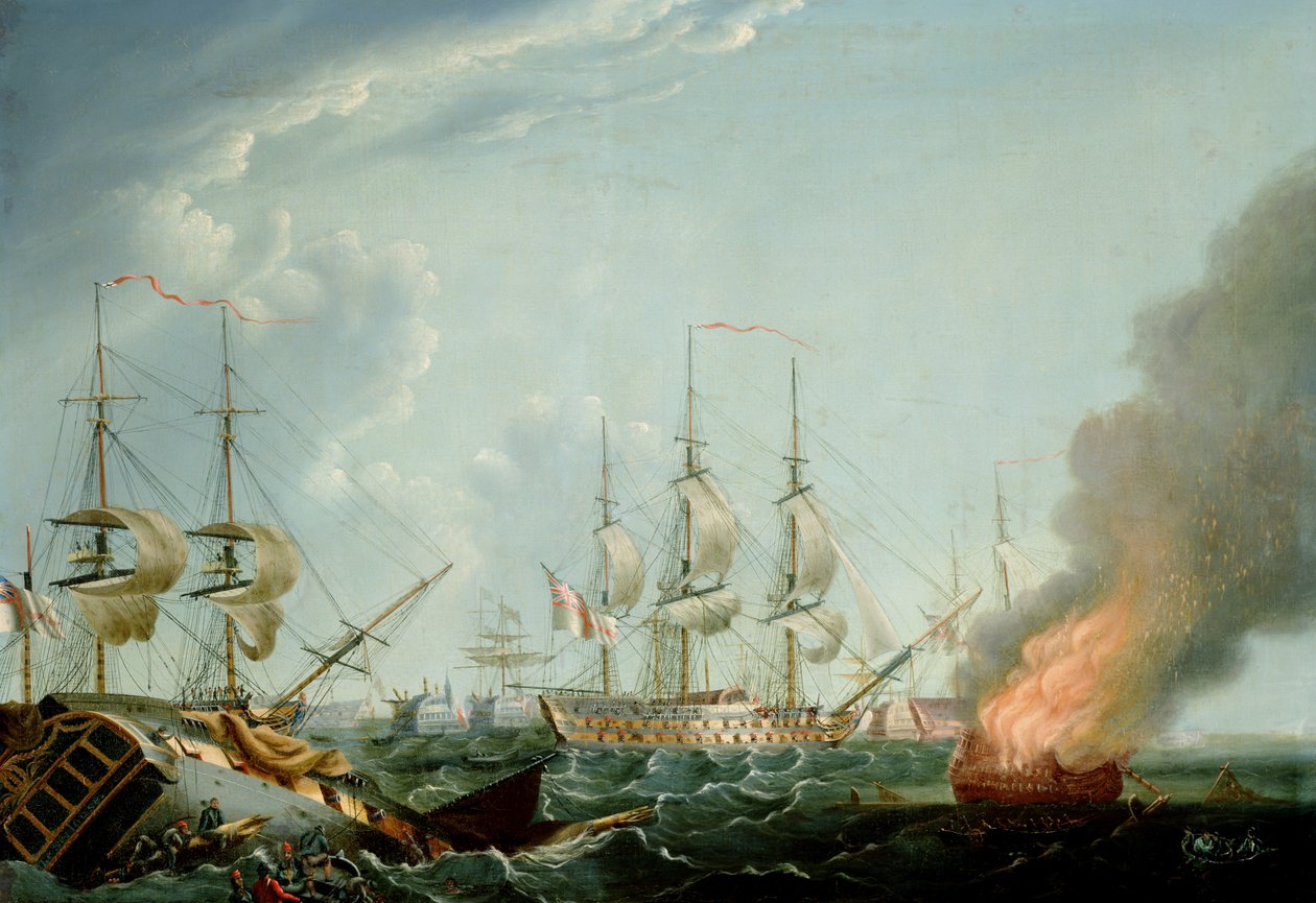 Mattina dopo la battaglia del Nilo da Robert Dodd