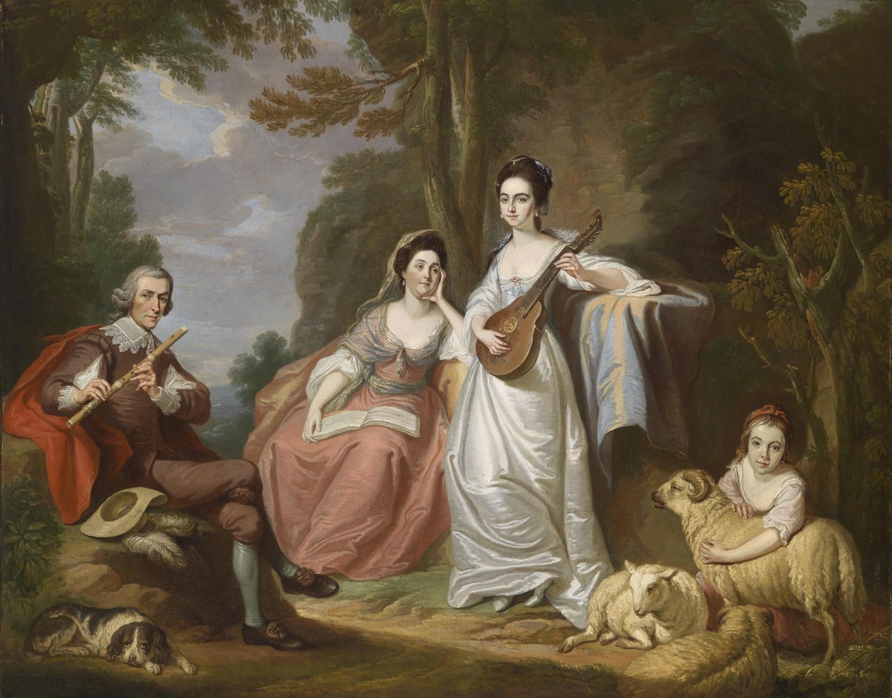 Ritratto di gruppo della famiglia Burdett da Robert Edge Pine