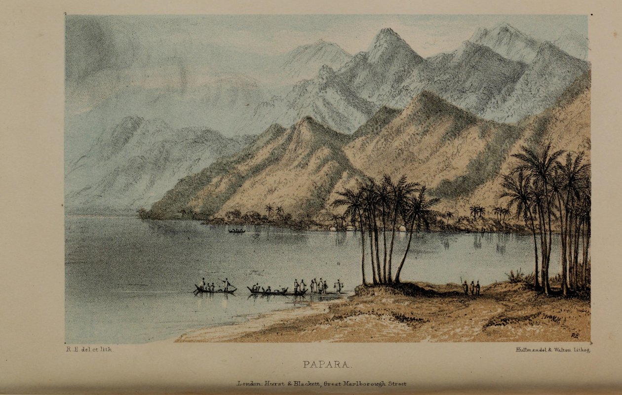 Papara, acquerello di Robert Elwes (1819-1878), un giovane gentiluomo britannico benestante di Norfolk da Robert Elwes