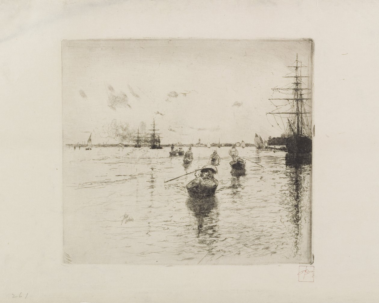 Laguna con piroscafi e gondole, 1885 da Robert Frederick Blum