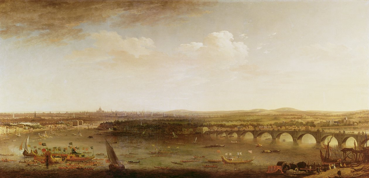Tamigi e Westminster da Robert Griffier