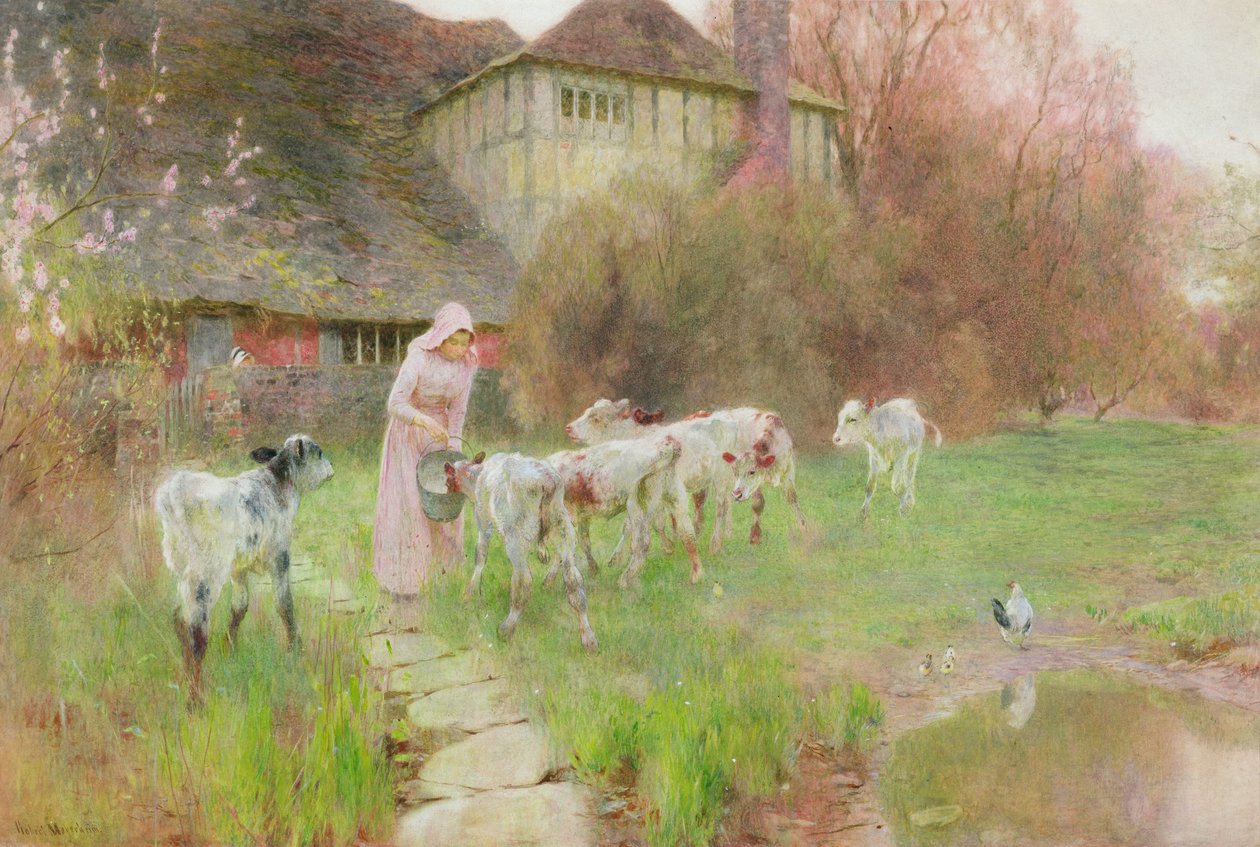 Nutrire i vitelli da Robert Gustav Meyerheim