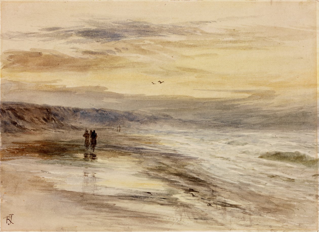 Figure sulla spiaggia al crepuscolo | Robert Jobling