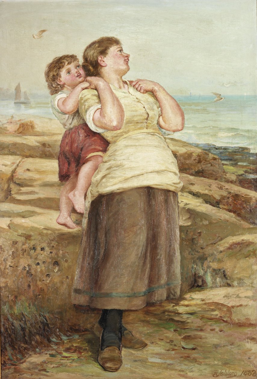 Pescatrice e bambino da Robert Jobling