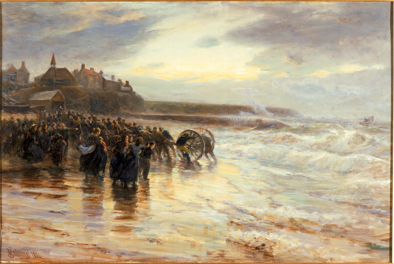 La scialuppa di salvataggio, 1884 da Robert Jobling