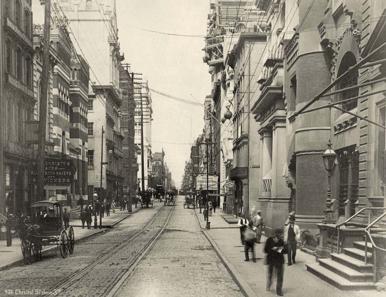 Chestnut Street, ovest dalla 3rd Street, c.1885 da Robert Newell