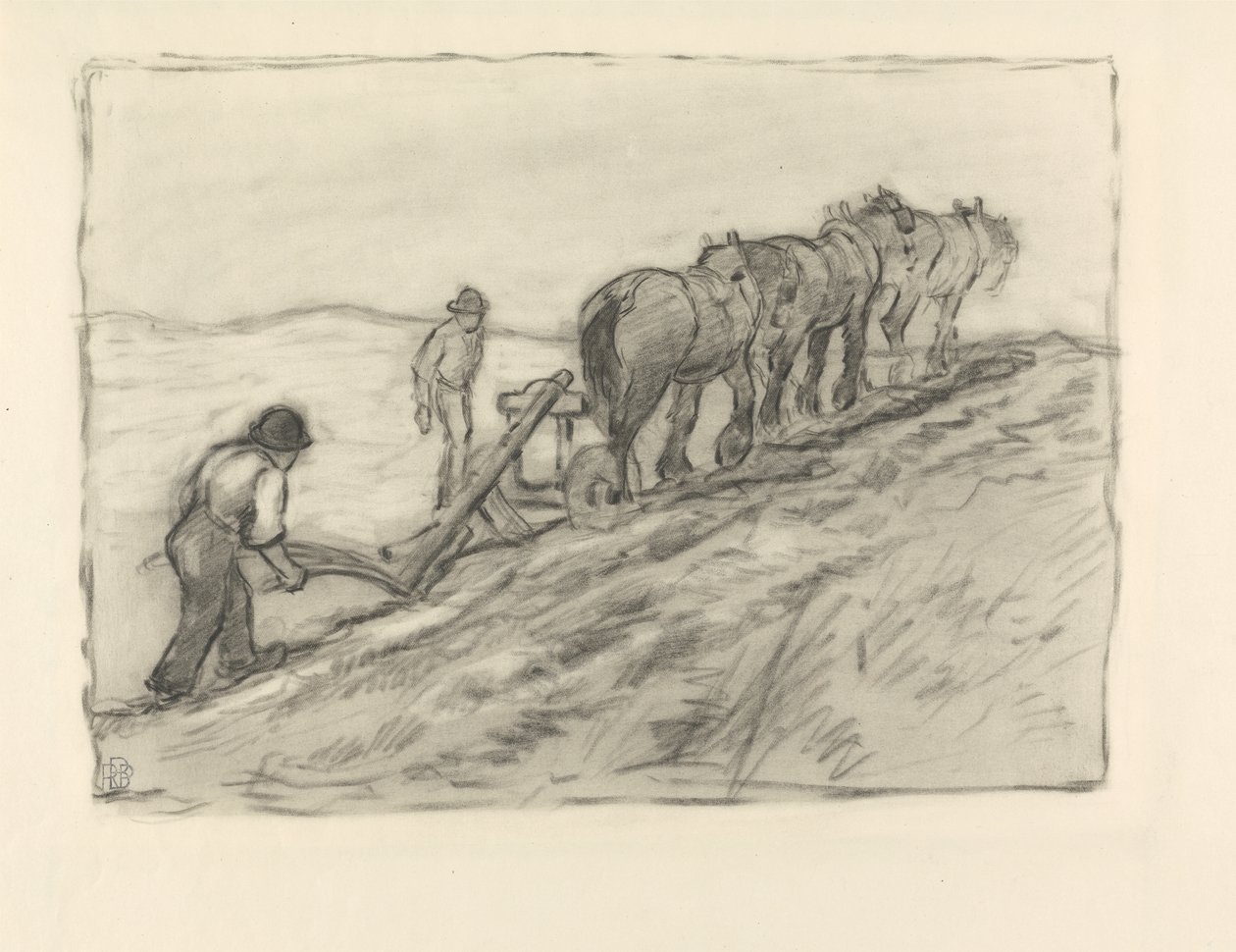 Aratura della collina, c.1905 da Robert Polhill Bevan