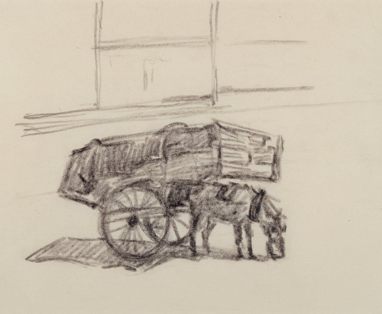Studio per carri di fieno, Cumberland Market, c.1915 da Robert Polhill Bevan