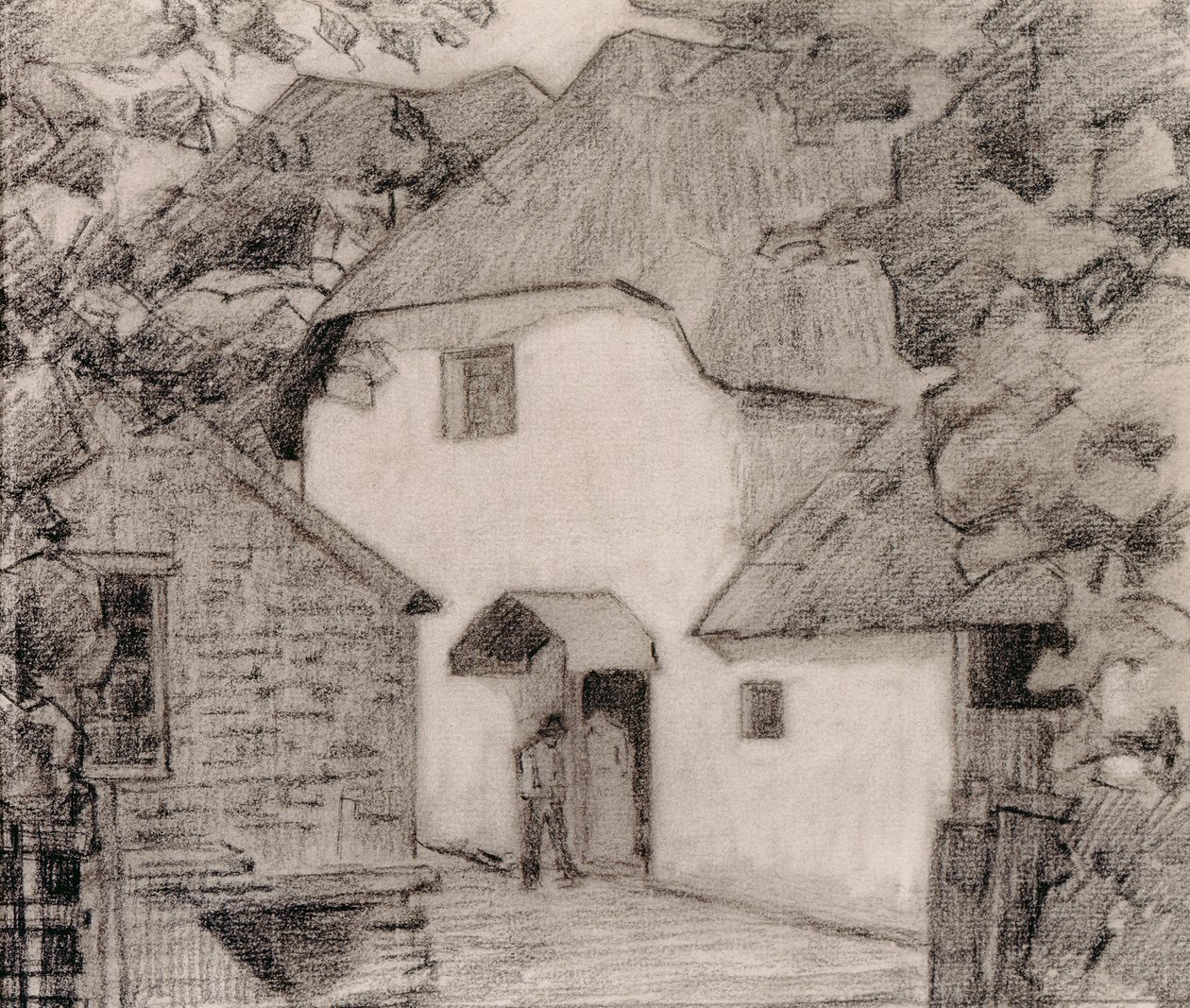 Il visitatore al mulino, 1918-19 da Robert Polhill Bevan
