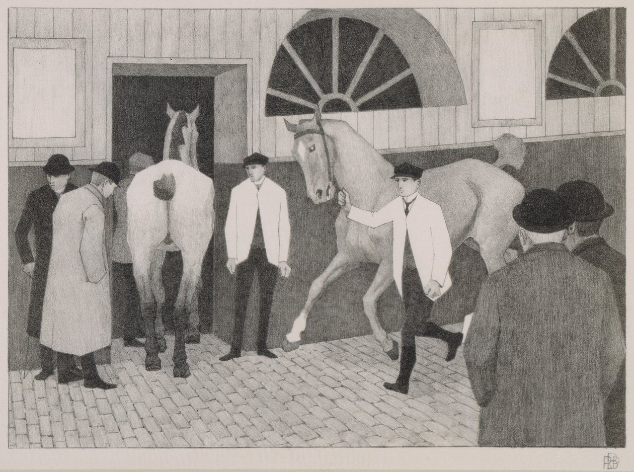 Il mercato dei cavalli. c.1918 da Robert Polhill Bevan