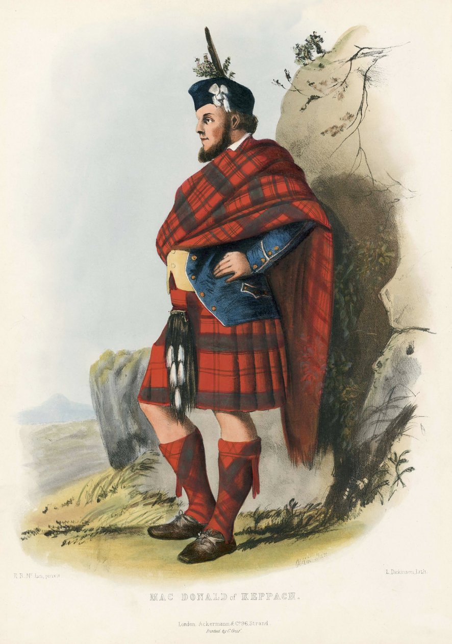 Mac Donald di Keppagh, da The Clans of the Scottish Highlands, pub.1845 da Robert Ronald McIan