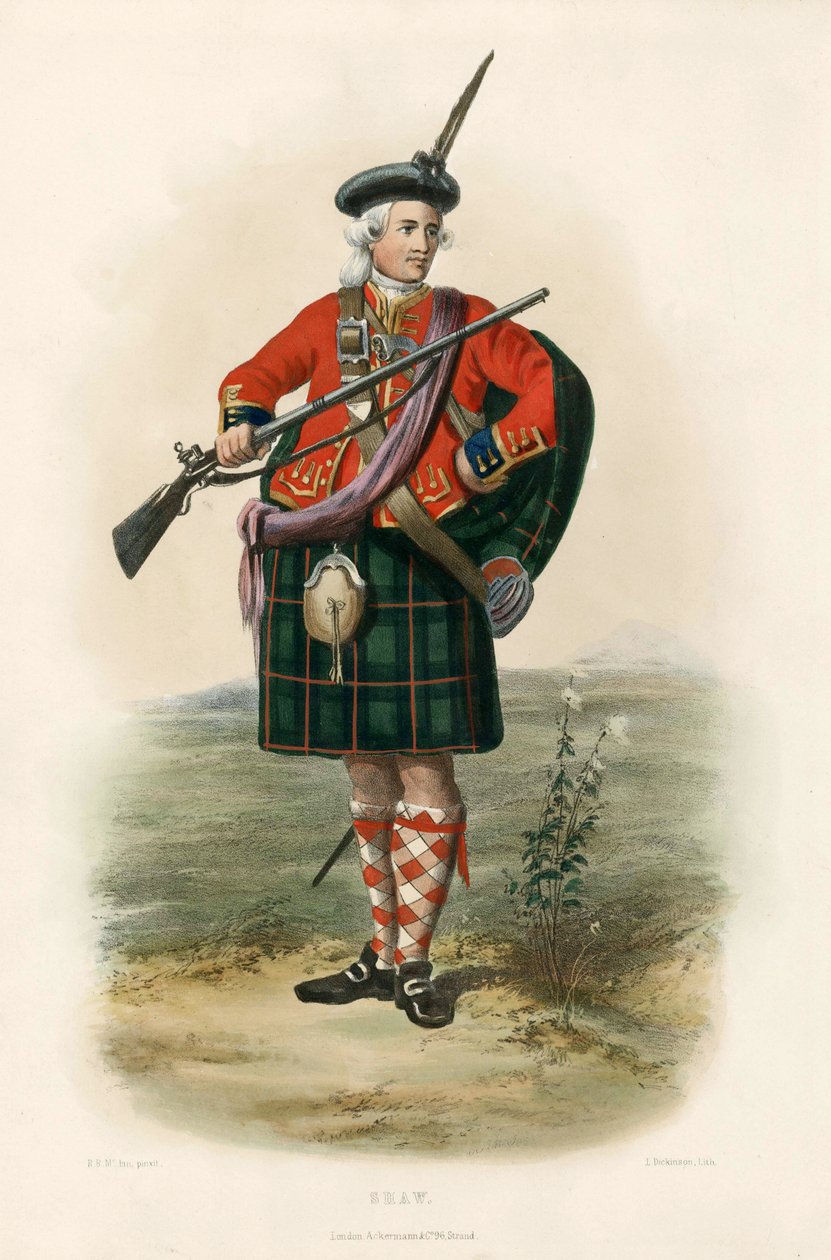 Shaw, da The Clans of the Scottish Highlands, pub.1845 da Robert Ronald McIan