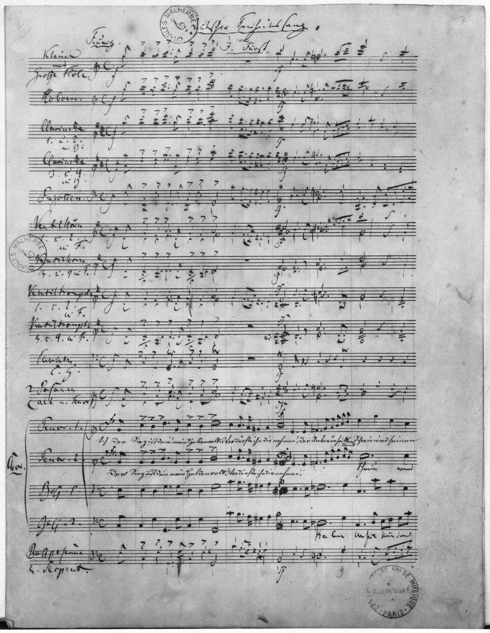 Ms.316, Tre Lieder, Opus 65, Numero 3, per coro maschile, 1847 da Robert Schumann