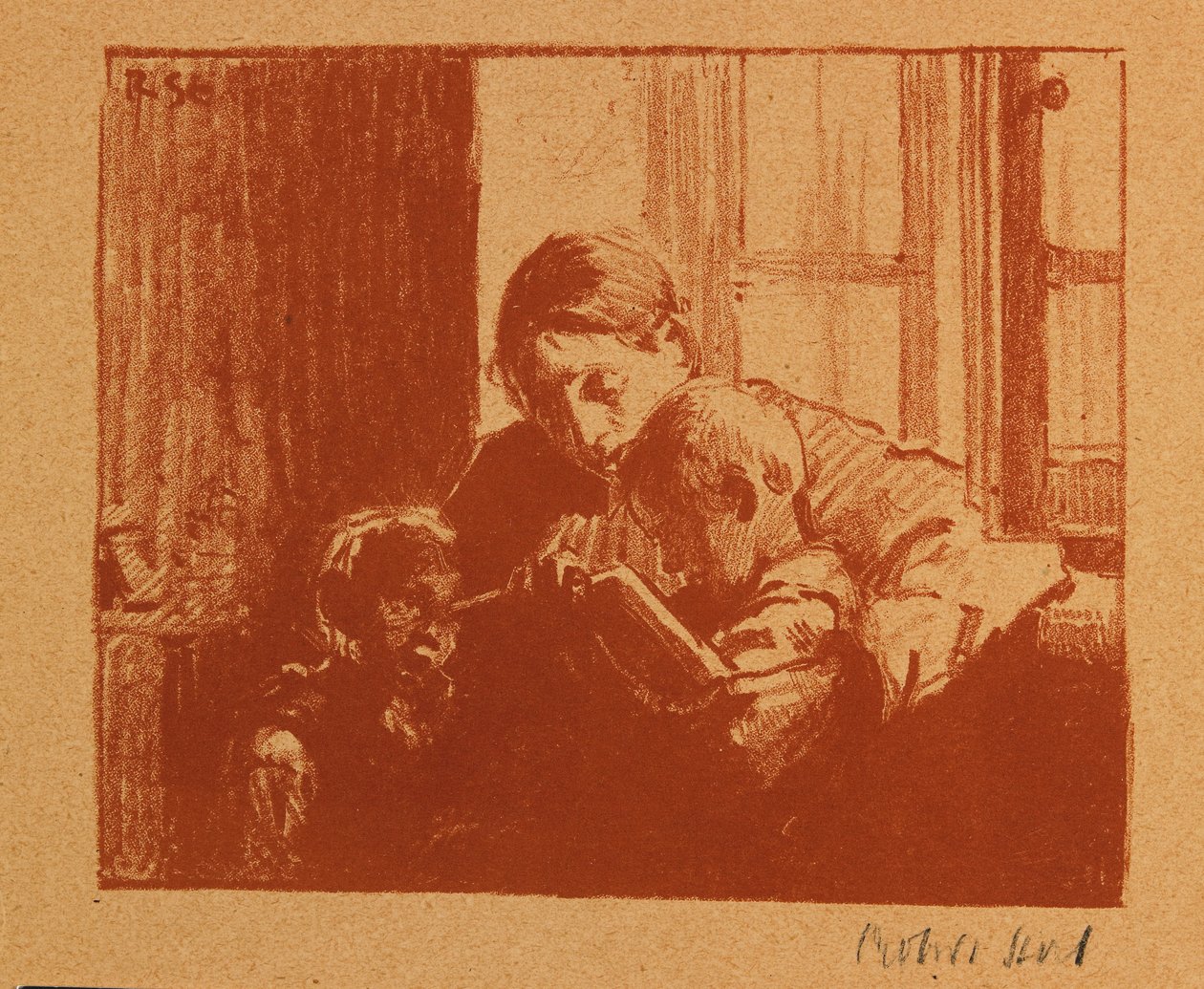 Madre e bambini da Robert Sterl