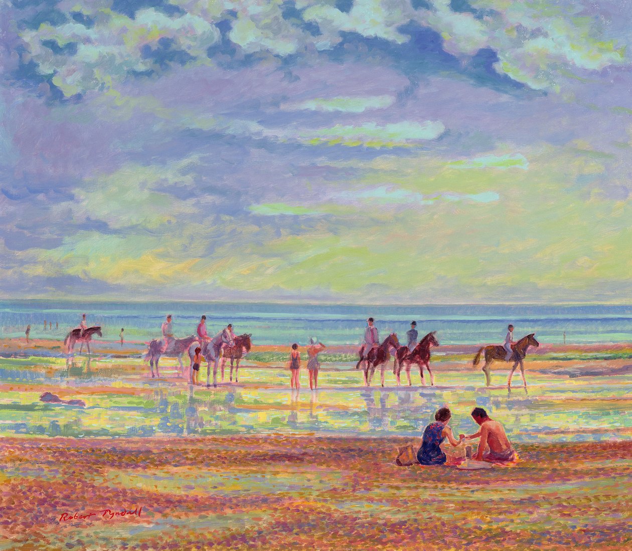 Pony sulla spiaggia di Ferring da Robert Tyndall