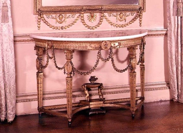 Tavolino con piano in scagliola, progettato da Adam, c.1755 da Robert Adamson