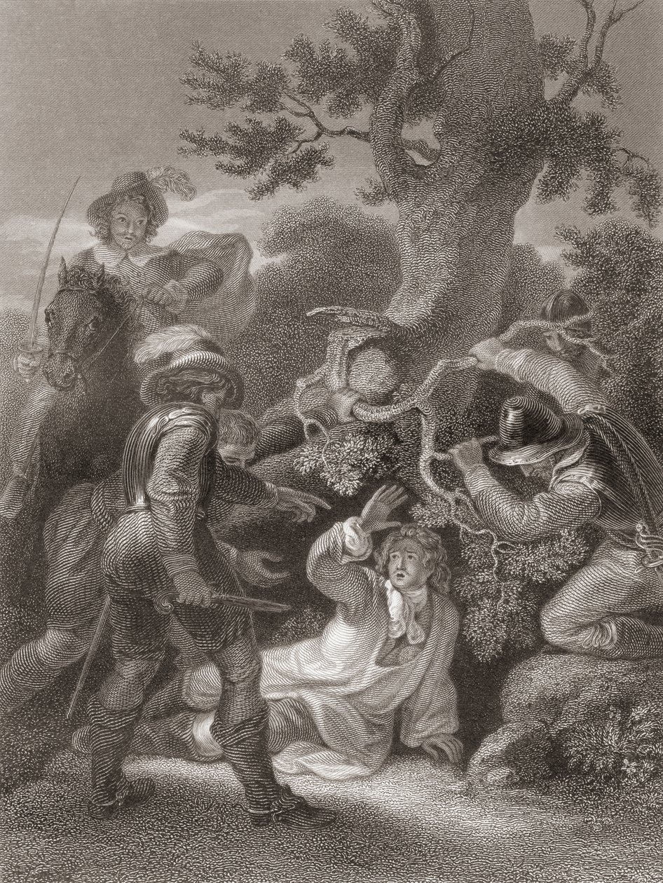 Duca di Monmouth catturato dopo la Battaglia di Sedgemoor. Da La Storia d