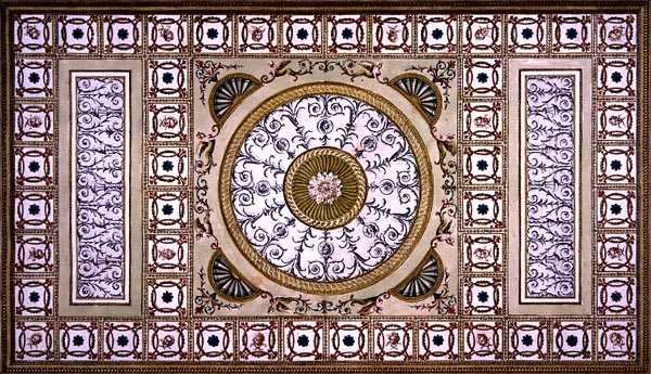 Design per il soffitto della biblioteca di Osterley House, la residenza di Robert Child Esq. da Robert Adam