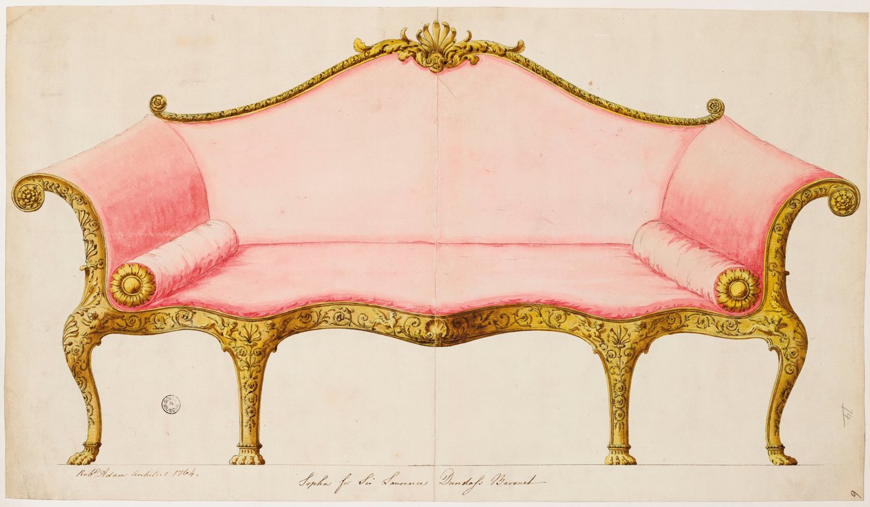 Divano per Sir Lawrence Dundas da Robert Adam