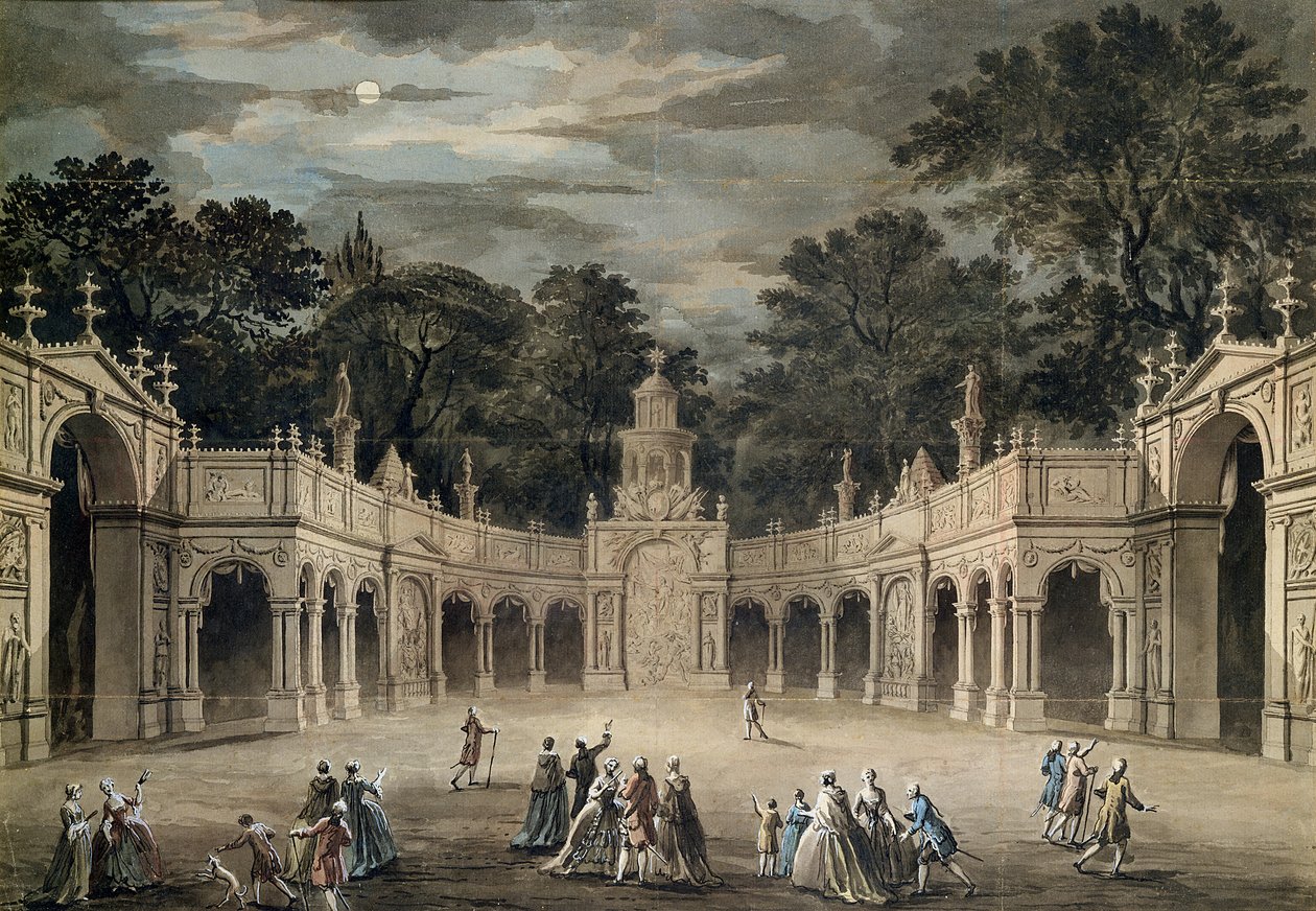 Le illuminazioni a Buckingham House per il compleanno di Re Giorgio III, 4 giugno 1783 da Robert Adam