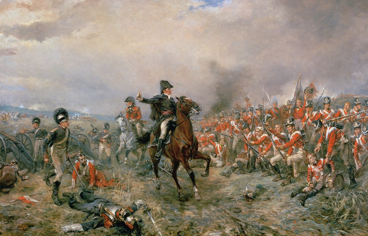 Il duca di Wellington a Waterloo da Robert Alexander Hillingford
