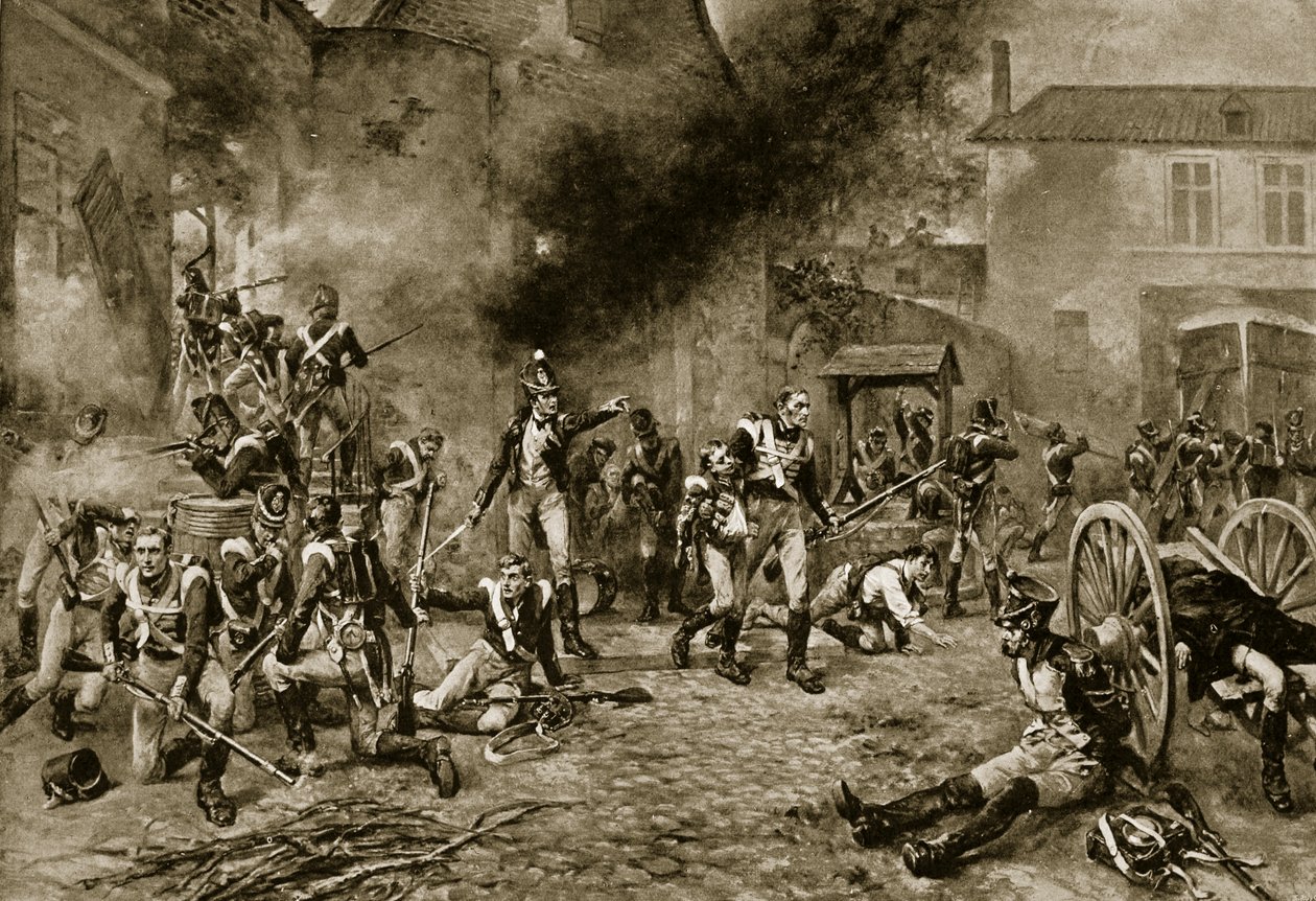 La difesa di Hougoumont, 18 giugno 1815 da Robert Alexander Hillingford