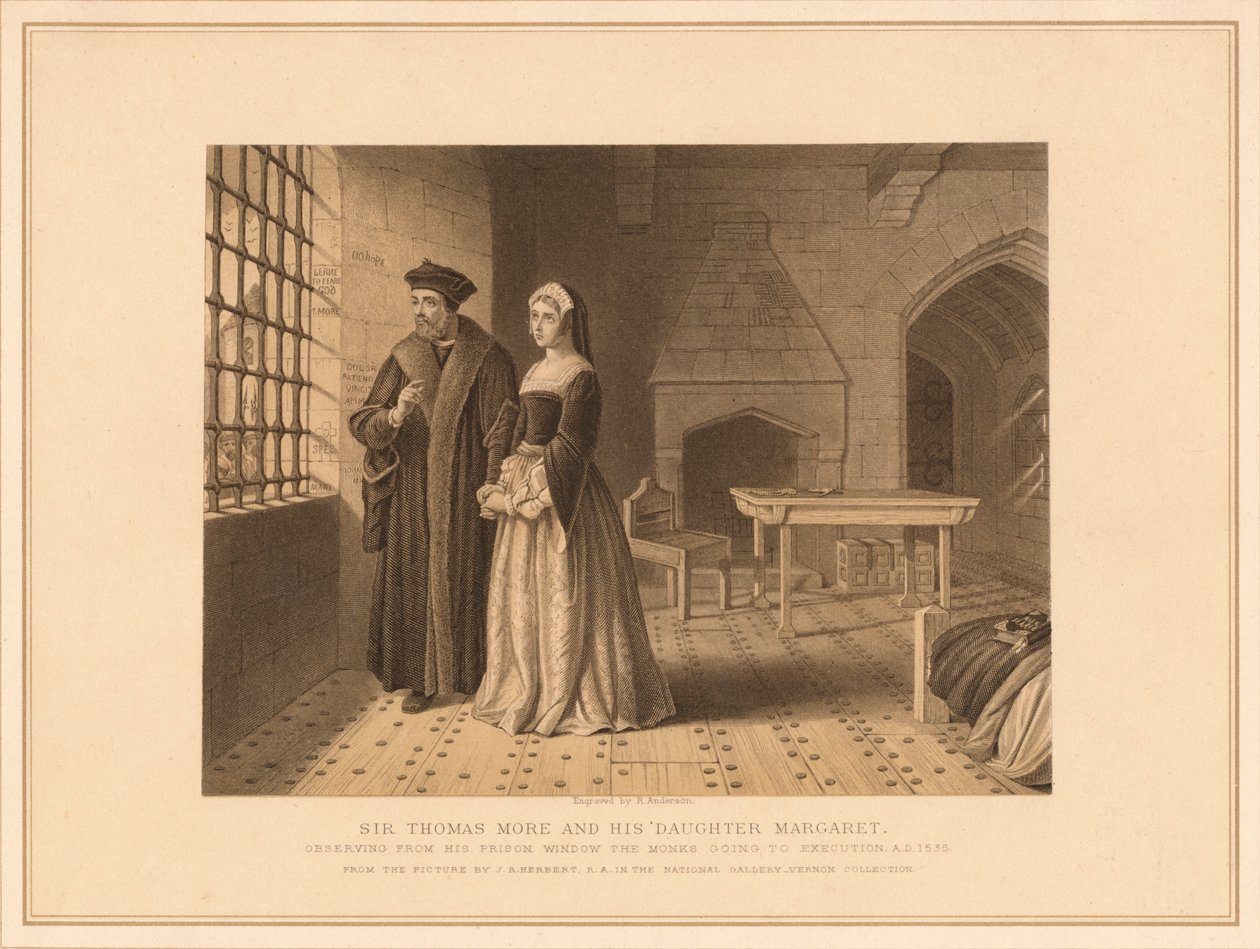 Sir Thomas More e sua figlia Margaret, 1878 da Robert Anderson
