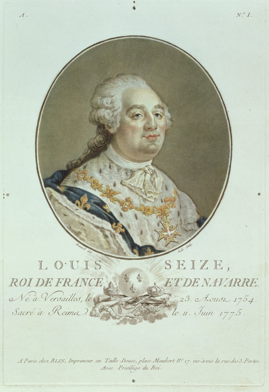 Ritratto di Luigi XVI (1754-93) da 