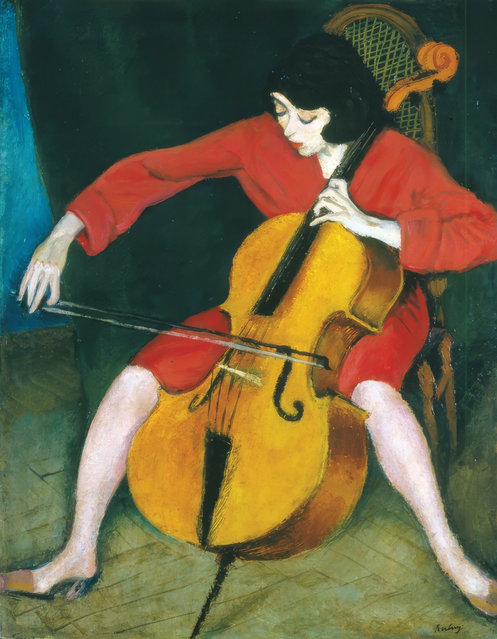 Donna che suona il violoncello da Robert Bereny