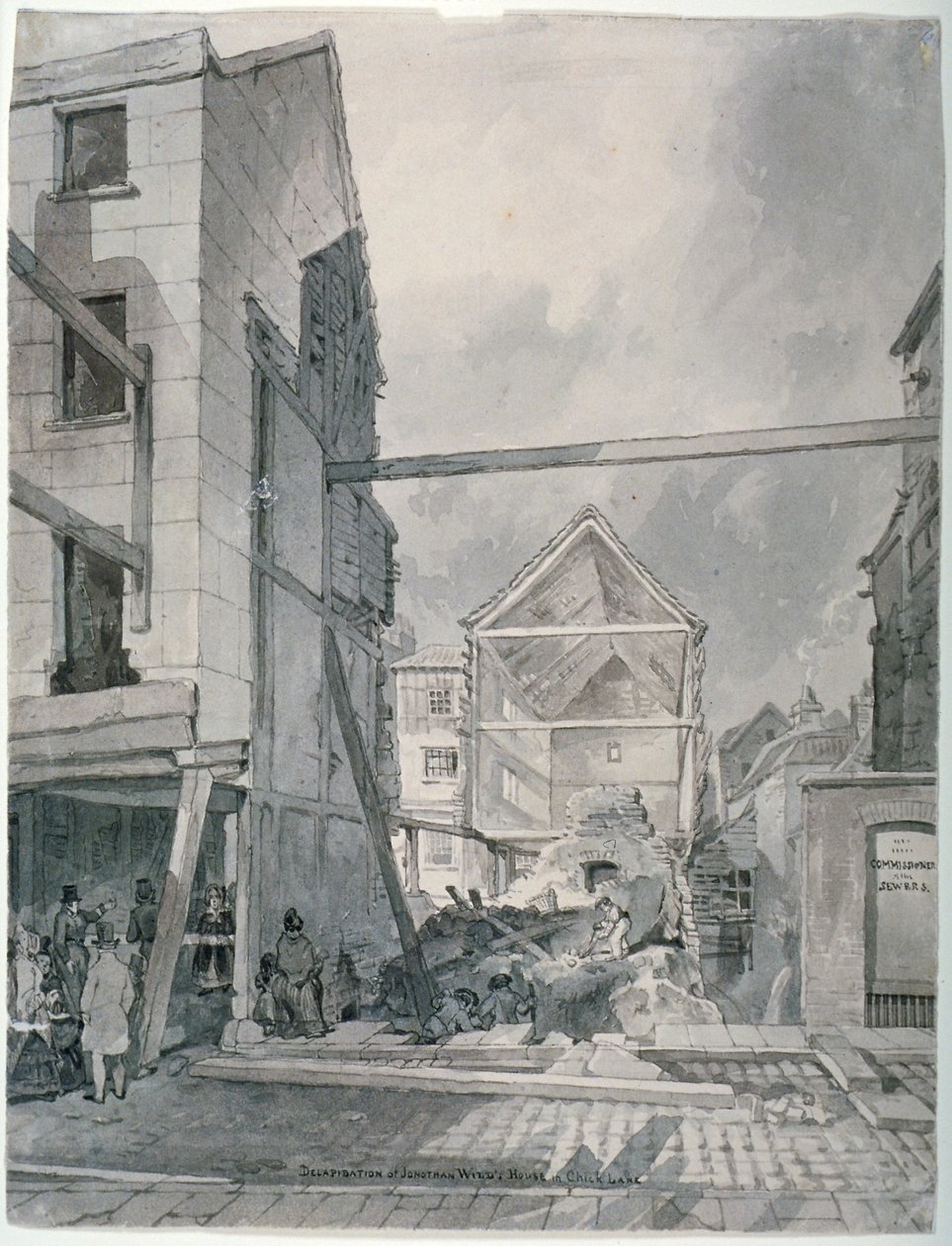 Chick Lane, Città di Londra, 1825 da Robert Blemmell Schnebbelie