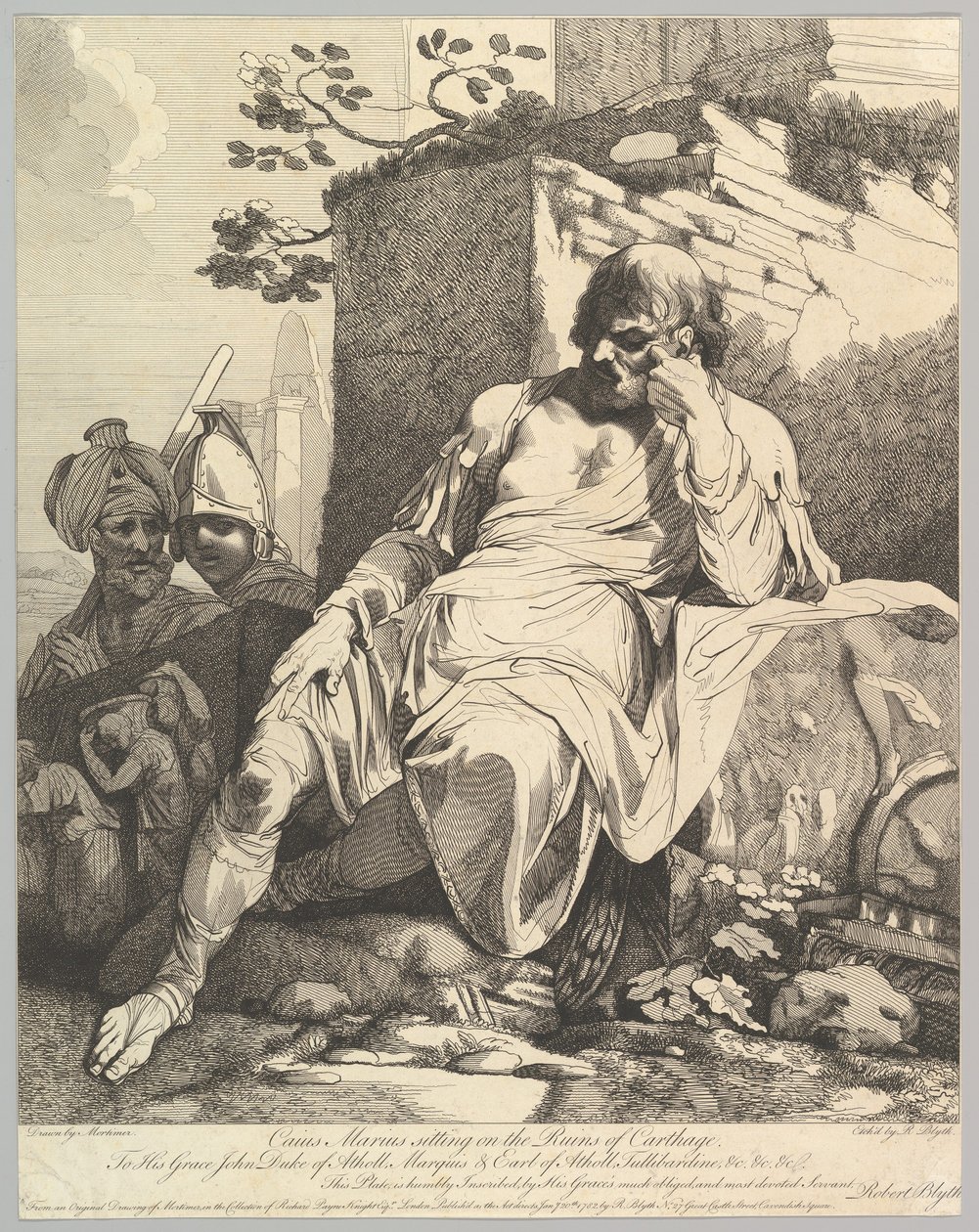Caio Mario sulle Rovine di Cartagine, 20 gennaio 1782 da Robert Blyth