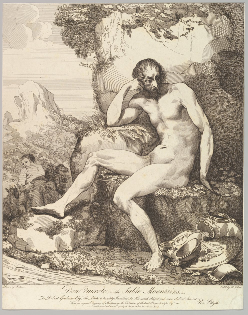 Don Chisciotte nelle Montagne Nere, 20 ottobre 1782 da Robert Blyth