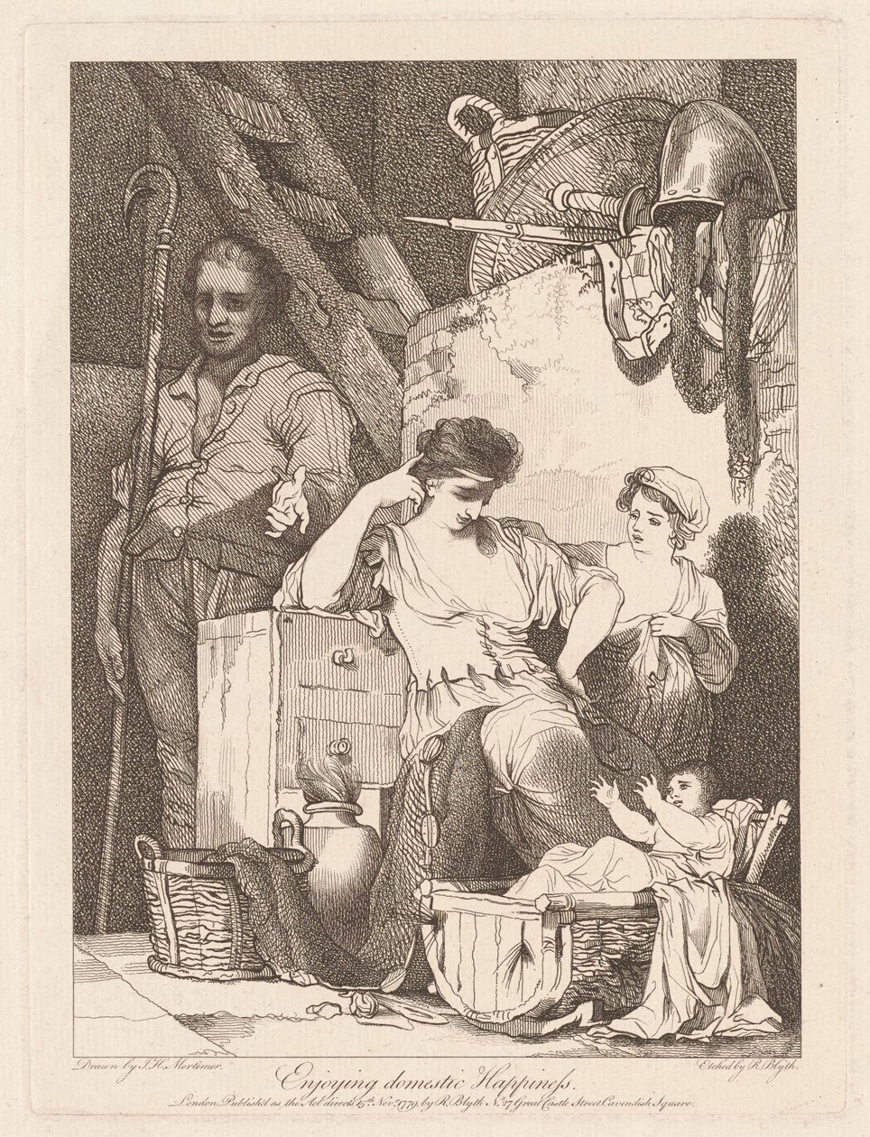 Godendo della felicità domestica da Robert Blyth, after John Hamilton Mortimer