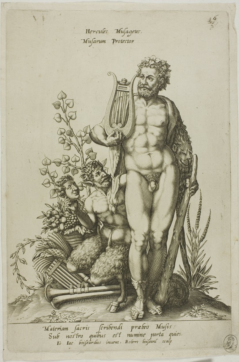 Ercole, lastra 16 da Parnaso Bicipite da Robert Boissard