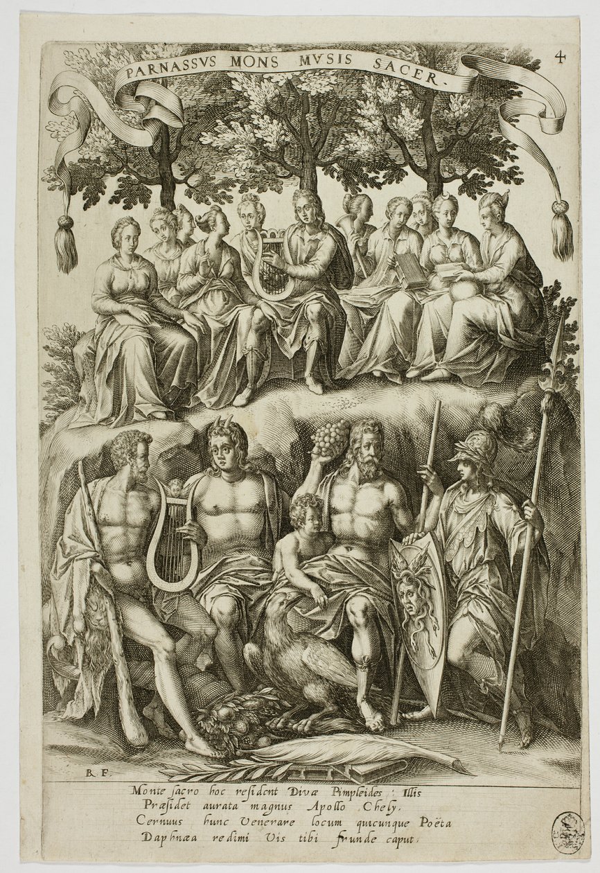 Parnaso, piastra 4 di Parnaso Bicipite da Robert Boissard