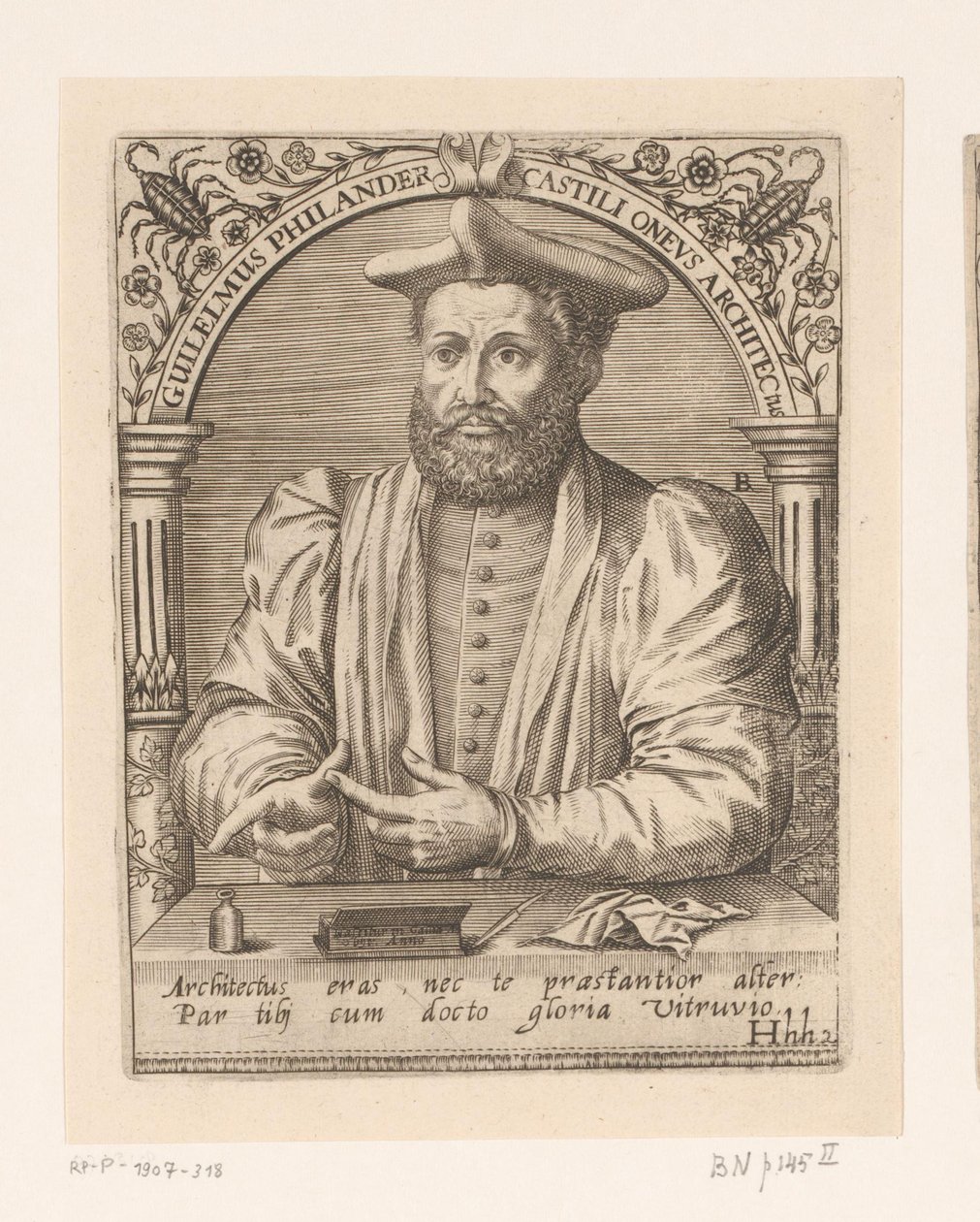 Ritratto di Guillaume Philandrier da Robert Boissard