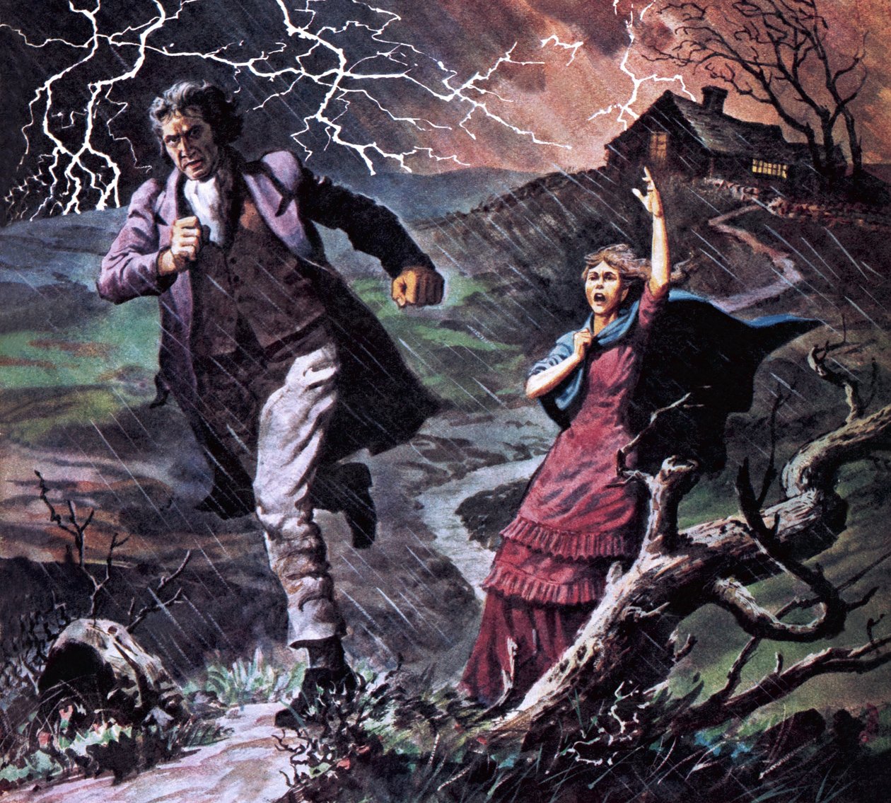 Heathcliff e Cathy, dal romanzo Cime tempestose da Robert Brook