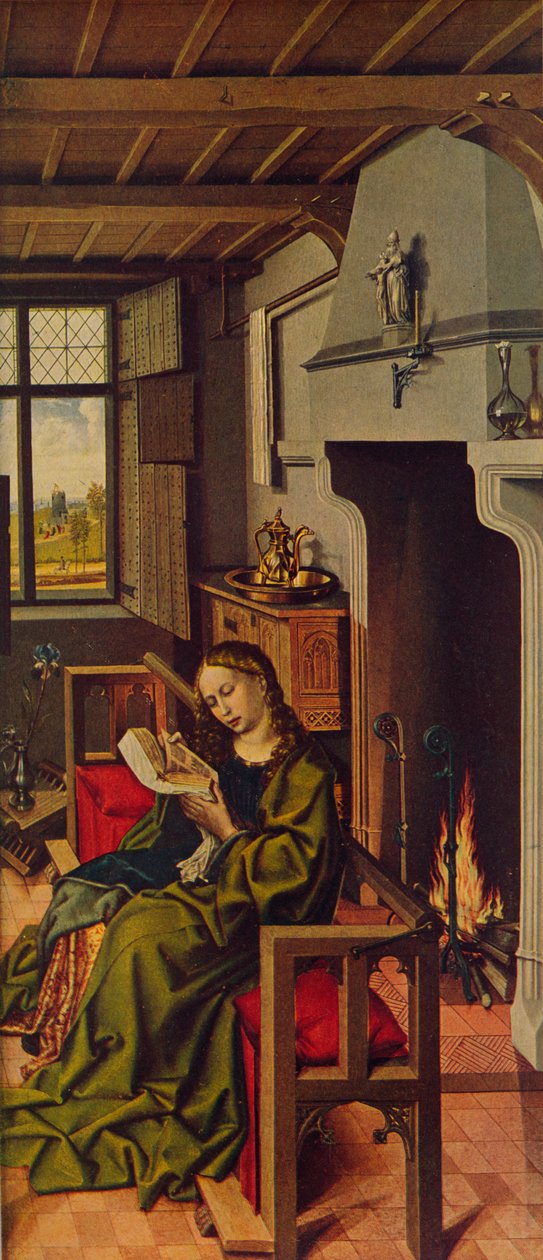 Ala del Retablo Santa Barbara, 1438, c1934 da Robert Campin