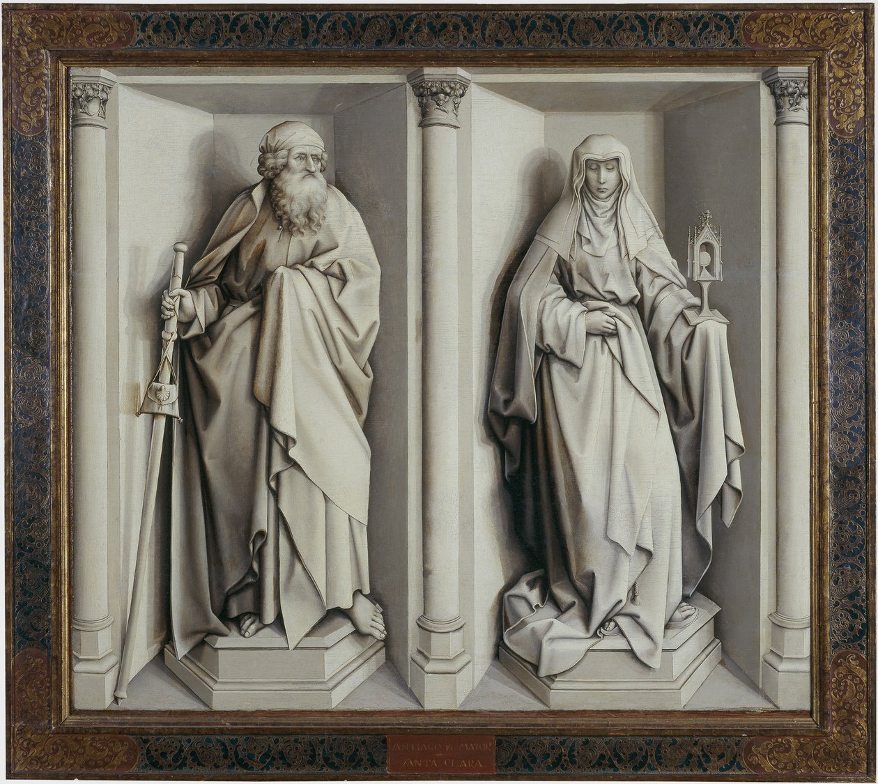 Il Matrimonio di Maria e Giuseppe. Retro da Robert Campin