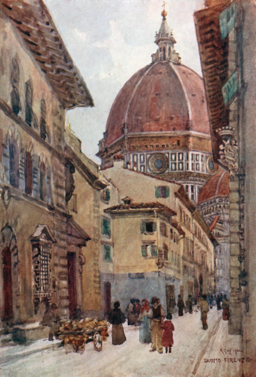 Via dei Servi (colour litho) da Robert Charles Goff